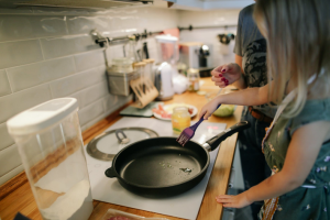 cooking with a pan